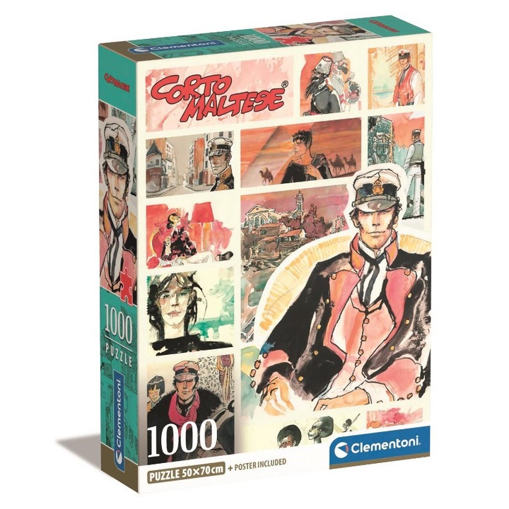 Пъзел, Clementoni, Compact Corto Maltese, 1000 части, 70x50см