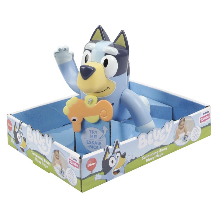 Интерактивна играчка TOMY Bluey, за баня, синя, +18 мес
