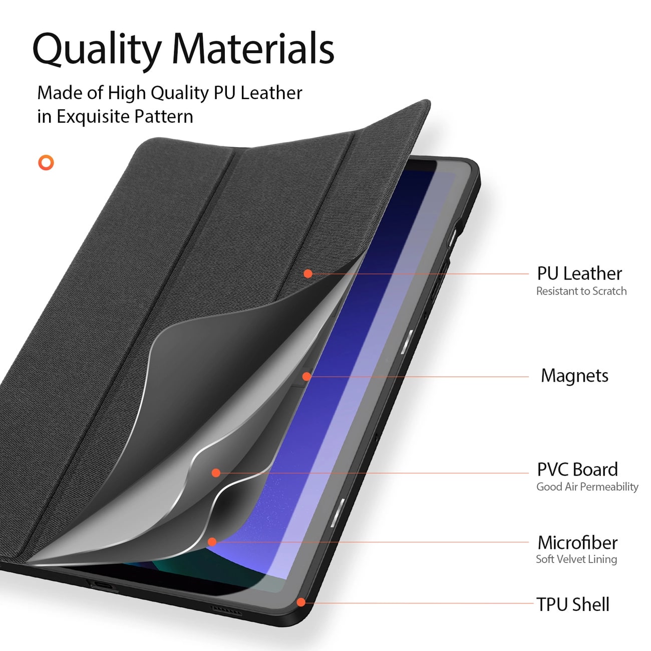 Husa DuxDucis Domo compatibila cu Samsung Galaxy Tab S9 11 inch Black