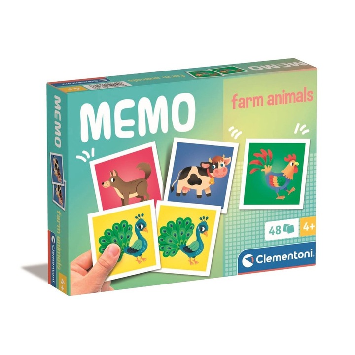 Игра за памет Clementoni Noli, Селскостопански животни, 48 карти