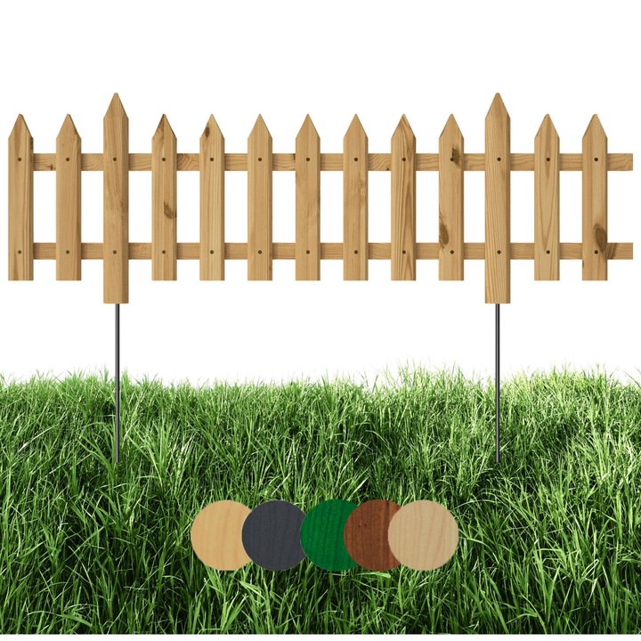 Gard pentru gradina, Floranica - Neimpregnat, inaltime: 20 cm, pin