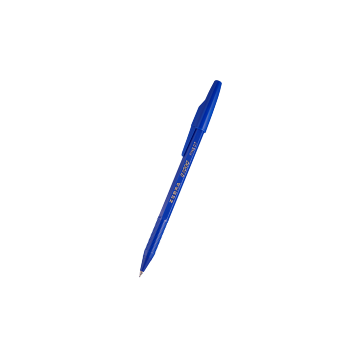Химикал 0.7мм, капачка, син B1000 Zebra, цвят на писане син