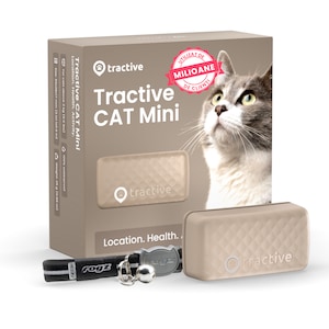 Dispozitiv monitorizare, Tractive GPS CAT Mini pentru pisica & monitorizarea activitatii - Maro