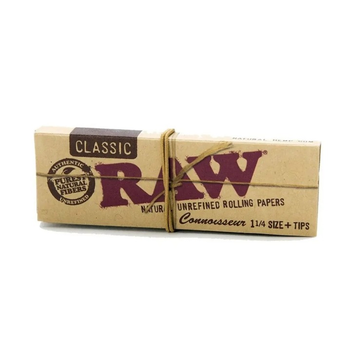 Set foite si filtre pre-rulate Raw Classic Connoisseur 1/4, 78mm