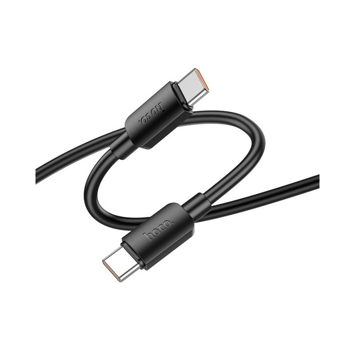 USB-C adatkábel, töltőkábel, USB-C-USB-C (USB Type-C), fekete, magas teljesítményű, 100W 5A 1m, Hoco X96