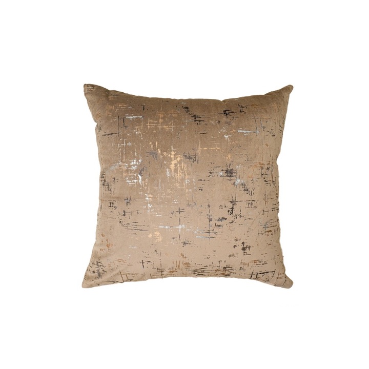 Perna decorativa, 45 x 45 catifea, CT107, maro
