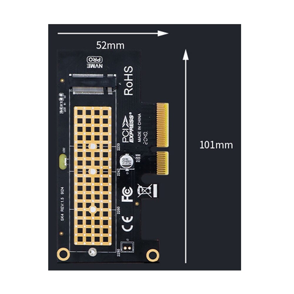Unitati Ssd Adaptor M.2 NVME SSD la PCIe, 3.0/4.0 x4, Pentru unitati SSD 2280, 2260 ...
