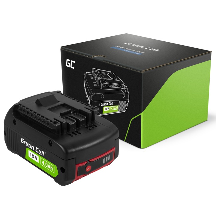 Acumulator Green Cell (18V 4.0Ah) pentru unelte electrice Bosch Professional Acumulator de schimb GBA1600Z00038