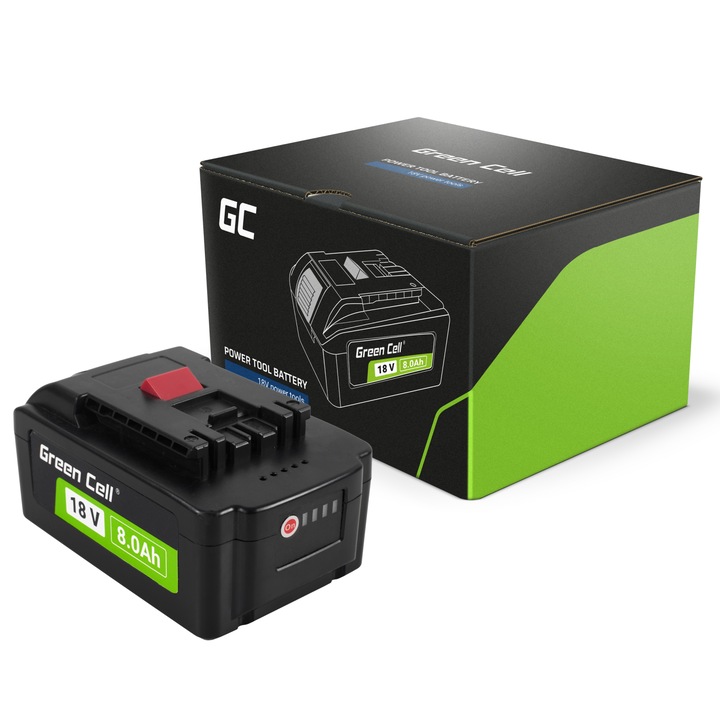 Green Cell akkumulátor (18V 8Ah Li-Ion) Bosch elektromos kéziszerszámokhoz 18 V Csereakkumulátor GBA1600A016GK