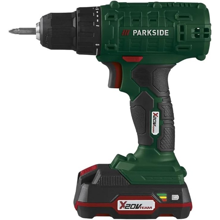 Masina de insurubat si gaurit Parkside, 20 V, include baterie si incarcator