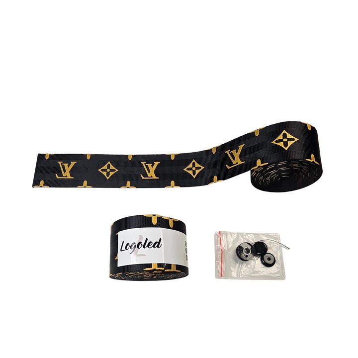 2 db fekete lv szalag készlet az autó biztonsági övéhez