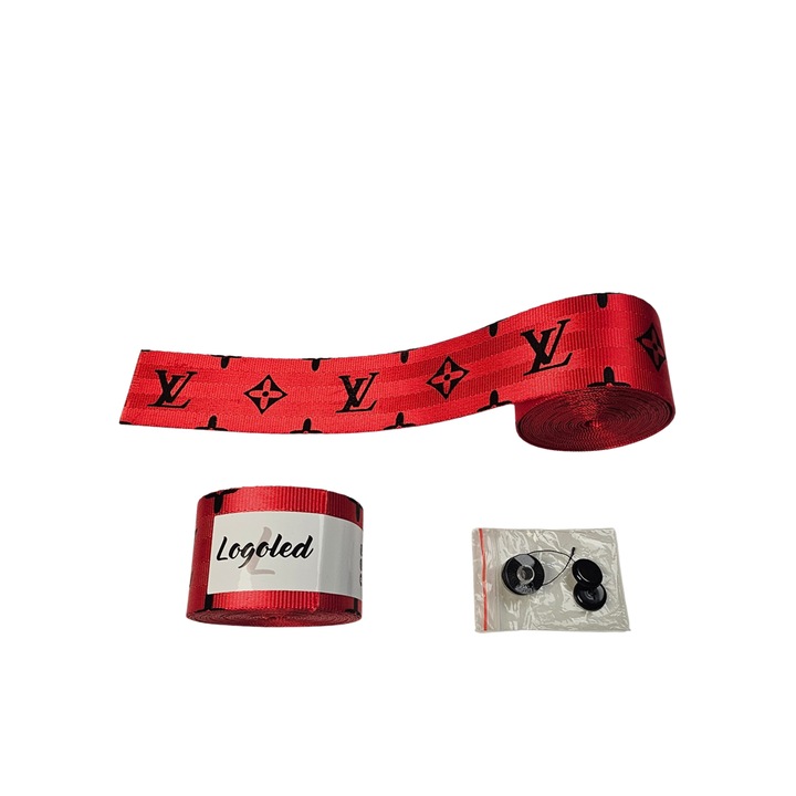 2 db piros lv szalag készlet az autó biztonsági övéhez