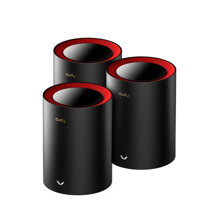 Безжична MESH система Cudy M3000, 3 броя, AX3000 Dual Band, 2.4/5 GHz, 574 - 2402 Mbps