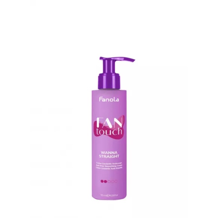 Fanola Fan Touch Wanna Straight Anti-Frizz Smoothing Cream crema de netezire impotriva incretirii parului 195 ml