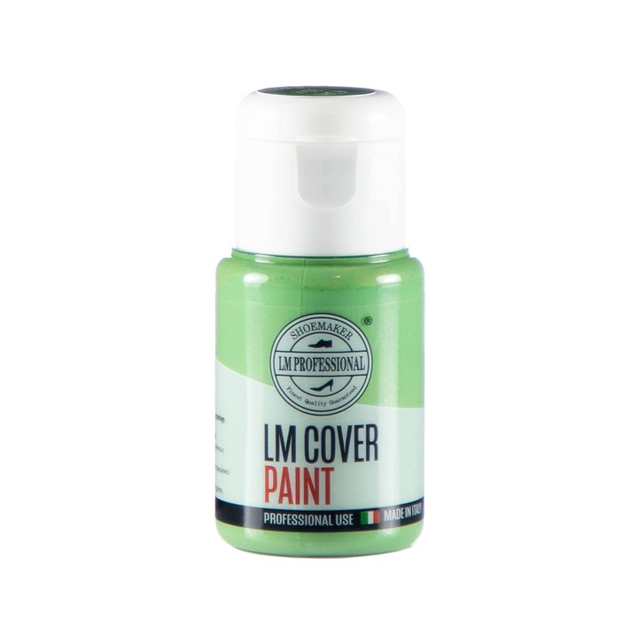 Vopsea pentru piele, LM Professional, Cover Paint Standard, Hot Green, 30ml