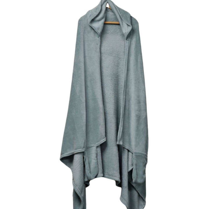 Patura cu maneci si gluga, Essential, marime universala, 115 x 165 cm - menta