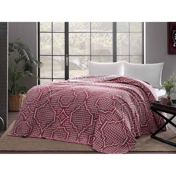 Одеяло, TAC, модел 12321, за легло 2 човека, 200 х 220 см, Розово