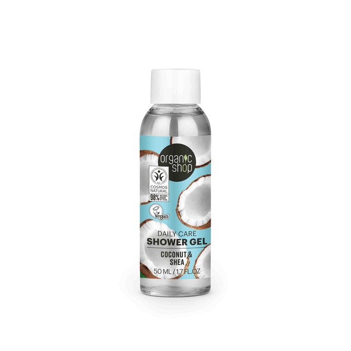 Gel de dus Organic Shop Coconut and Shea, 50 ml