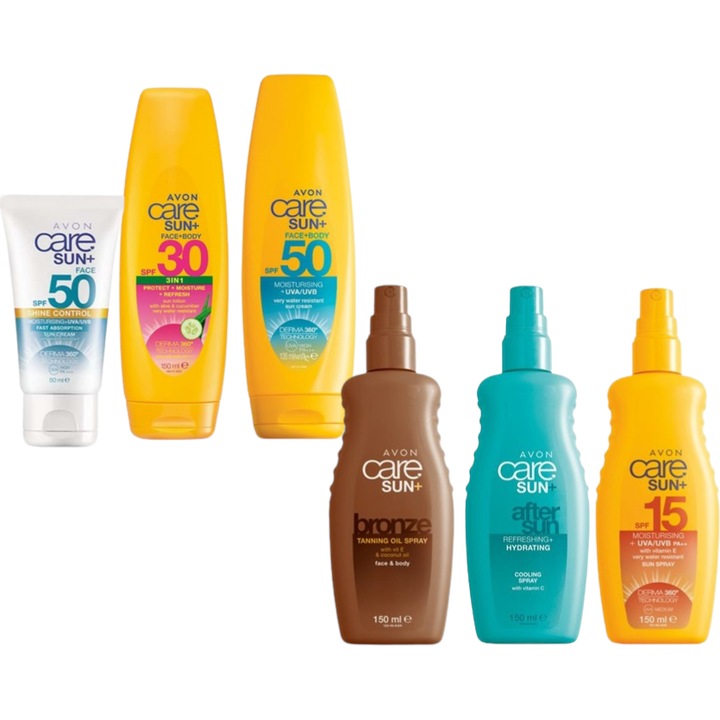 Set 6 produse pentru plaja Family, Avon Sun, 785 ml