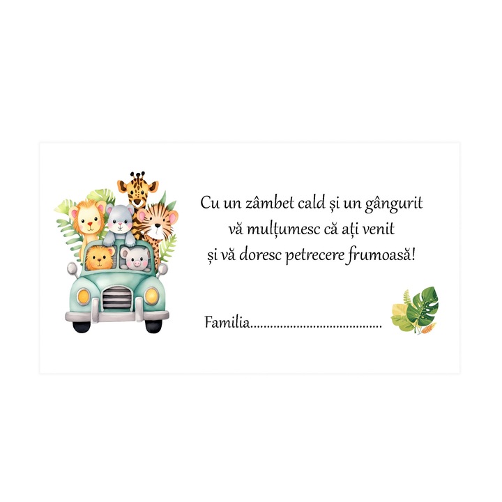 Plic Bani Botez Safari