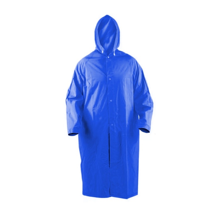 Esőköpeny, 0,25 mm, kék, XXXXL méret