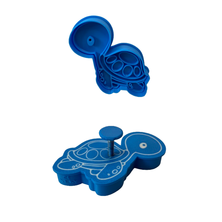 CookieStamp - Broasca Testoasa, 77x97x16 mm - Cookie Cutter Decorativ pentru Aluat, Stampila pentru Biscuiti Unicat - Ideal pentru copii