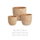 Set ghivece din ceramica, 3 dimensiuni - teracota