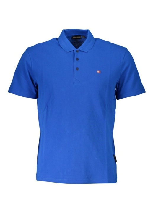Tricou polo barbati, cu mini logo brodat, Regular fit, Napapijri, Albastru inchis