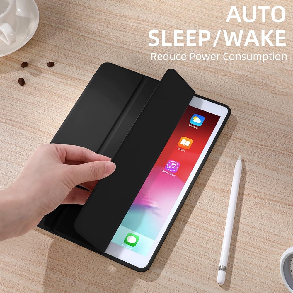 Husa pentru iPad 10.2 (2019 / 2020 / 2021), Techsuit Flex Trifold, Black