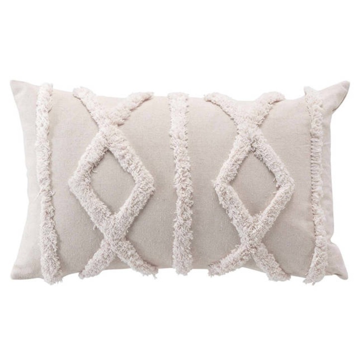 SAFIRA díszpárna, 30 x 50 cm - krémszín