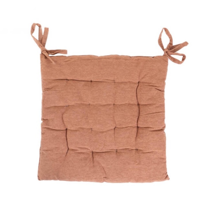 Négyzet alakú ülőpárna, 40 x 40 cm - világosbarna