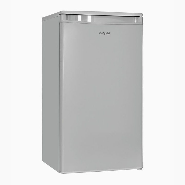 Минибар хладилник, H 84,3 см, капацитет 75 литра, под плот, обръщаща се врата, контрол на температурата, отделение за зеленчуци/плодове, идеален за HoReCa/офис/каравана, LED вътрешно осветление, регулируеми крака, сив