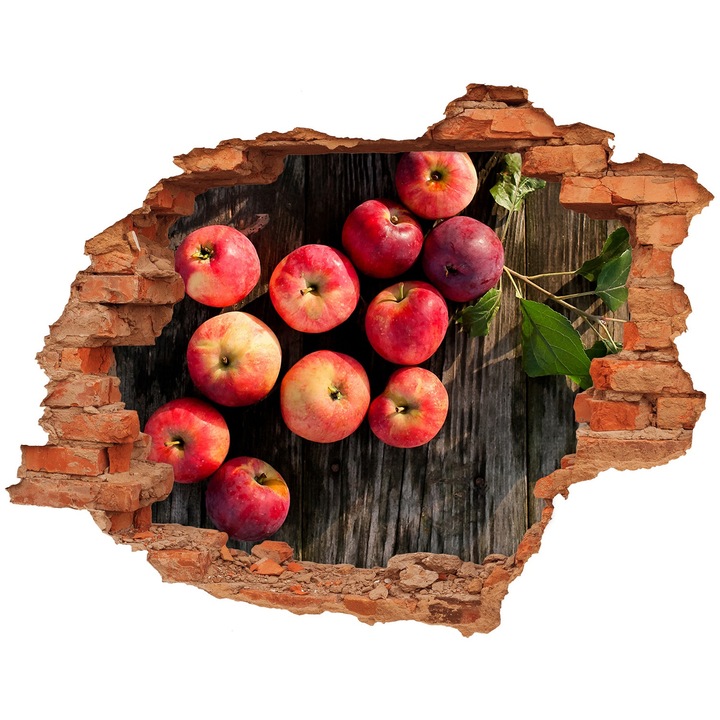 Autocolant decorativ pentru gaura. Tulup. Mere pe masa. 120x93 cm. 010120080040000006852