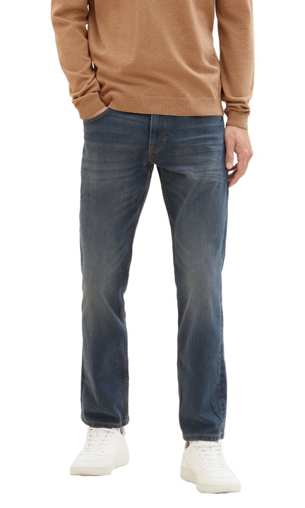 Férfi crop farmernadrág, TOM TAILOR, 6387, Normál szabású, pamut, Kék