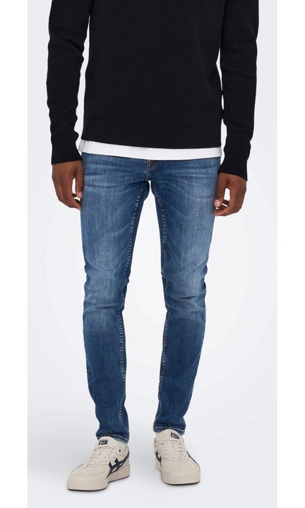 Férfi hosszú farmernadrág, ONLY & SONS, 3977, Skinny, pamut, Világoskék