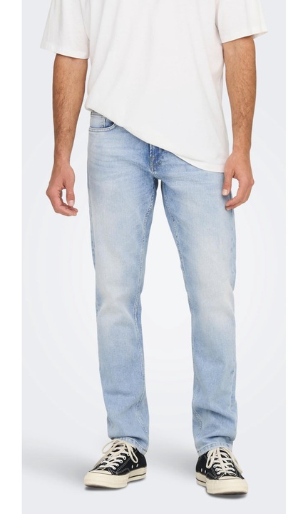 Férfi hosszú farmernadrág, ONLY & SONS, 4786, Normál szabású, pamut, Kék