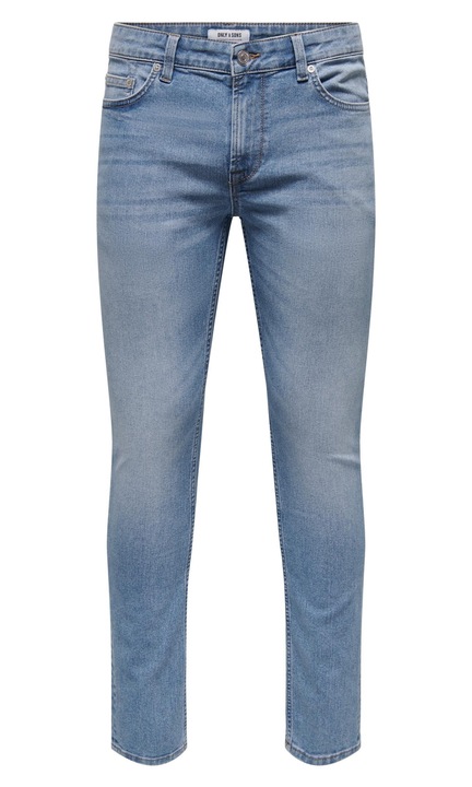 Férfi hosszú farmernadrág, ONLY & SONS, 5615, vékony szabású, pamut, Halványkék