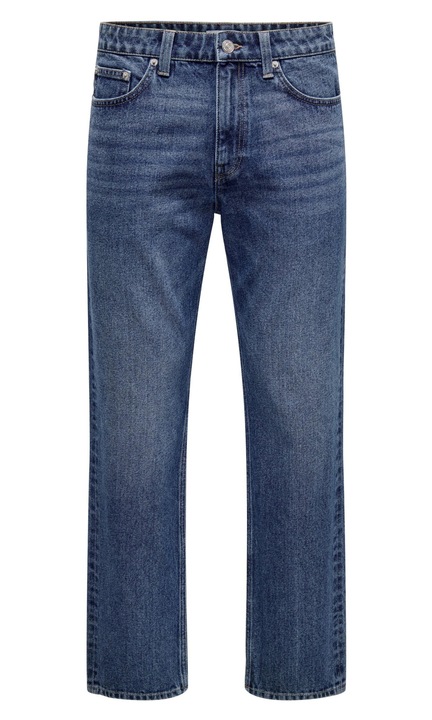 Férfi hosszú farmernadrág, ONLY & SONS, 7102, Normál szabású, pamut, Kék