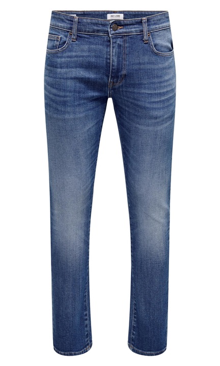 Férfi hosszú farmernadrág, ONLY & SONS, 7065, vékony szabású, pamut, Kék