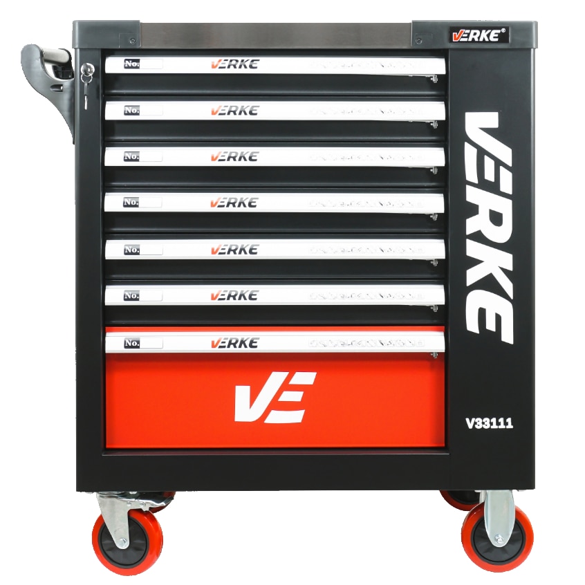 Dulap scule complet echipat, 7 sertare, 154 piese, Verke - eMAG.ro