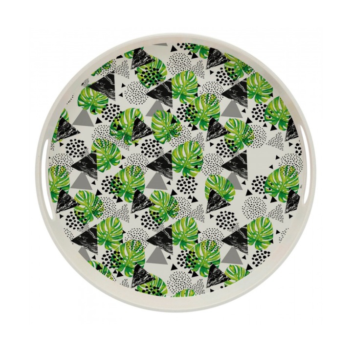 Tava Rotunda din Bambus Grunberg, 30 cm