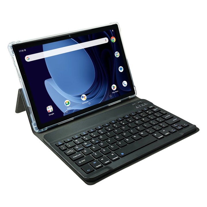 iHunt Tablet PC 11 Ultra 10, 1 hüvelykes IPS, Android 13, Octa Core, 4 GB RAM, 128 GB tárhely, Kettős kamera 8+13 MP, 4G, Bluetooth, billentyűzet fedelet tartalmaz, Szürke