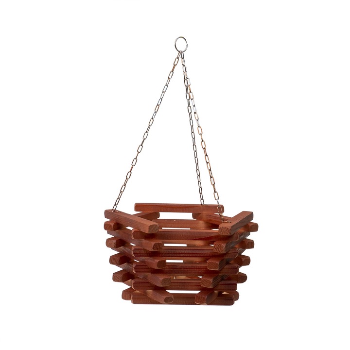 Ghiveci de flori suspendat, din lemn, 30x15cm Z-TOOLS / EXT 10518