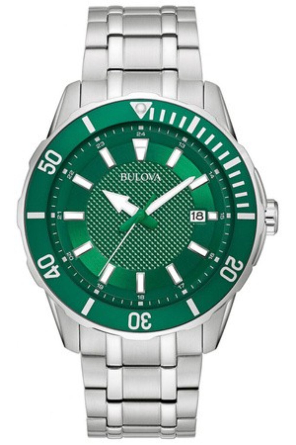 Ceas barbatesc Bulova Diver 98B349, quartz, inox, 44mm, alb, 10