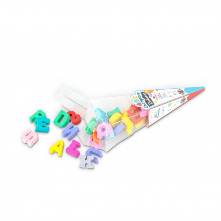 Set de gume de sters TRENDHAUS Alfabet, multicolor, 4.3x4.3x16cm