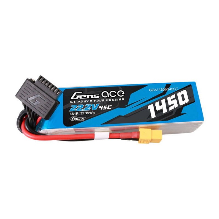Gens ace G-Tech Lipo батерия, 1450mAh, 22.2V, 45C, 6S1P, 117x35x36.5mm