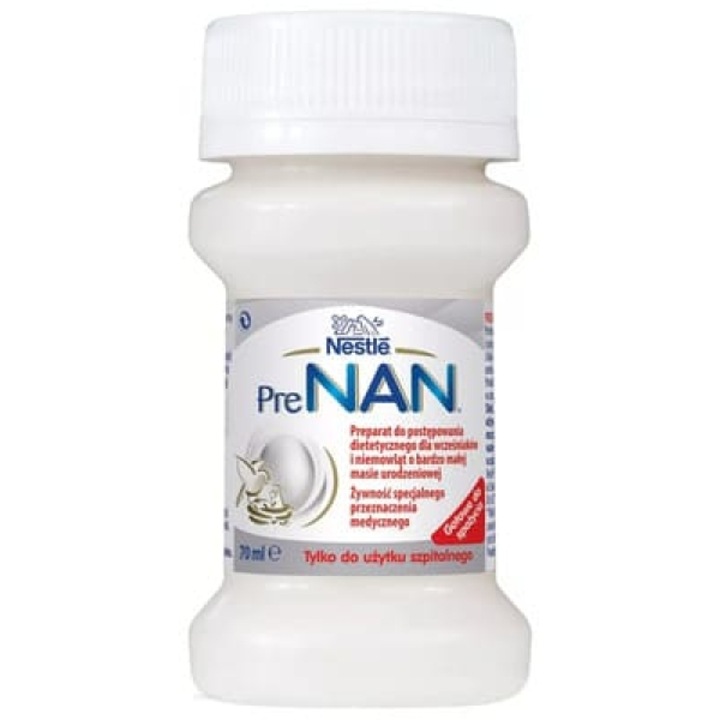 Lapte special Nestle PreNAN, pentru prematuri si nou-nascuti cu greutate mica, gata de consum, 70ml