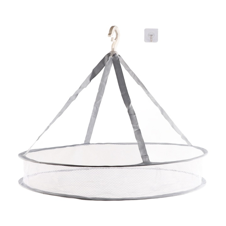 Сгъваем сушилник, KkvoGmle, 60 см, найлон, сив