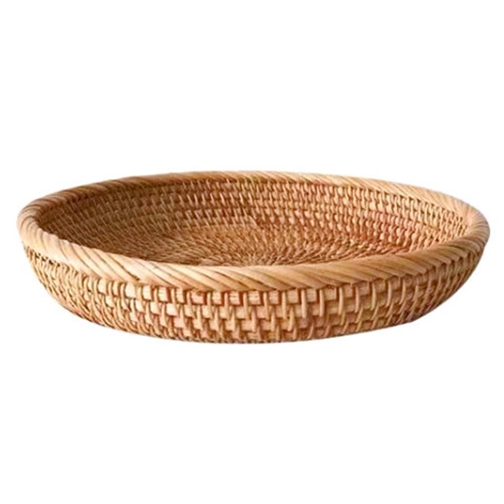 Tava organizatoare multifunctionala Enforose, cos din ratan, design ecologic