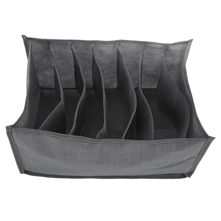 Органайзер за дрехи, 7 отделения, 34,5x23x16,5 см, сив